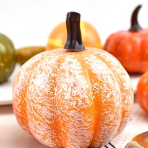 Artificial Pumpkins <b>Mini</b> Pumpkins Pine Cones Maple Leaves Acorns Pomegranate Assorted Set Thanksgiving Easter Fall Home <b>Table</b> - Product Image 4
