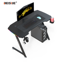 Table de jeu personnalisée moderne avec lumières LED RVB Table de jeu pour ordinateur PC Gamer