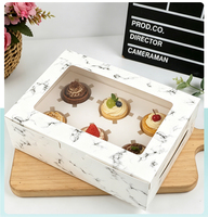 Direkt vom Hersteller OEM ODM Faltbare Papier-Tuck-End-Box Recycelbare Weiße Karton-Cupcake-Muffin-Box Lebensmittel-Bäckerei-Verpackung