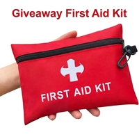 Trousse de premiers soins miniature avec logo personnalisé pour cadeau promotionnel, trousse médicale d'urgence portable de petite taille pour les voyages, cadeau d'entreprise
