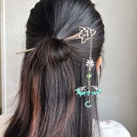 1 pièce Pince à cheveux vintage en alliage de zinc, motif Épée de dragon Aile Quatrième, accessoire de coiffure One Piece