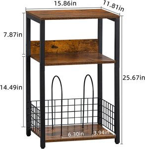 3-Tier gỗ Máy nghe nhạc kỷ lục đứng Album Lưu Trữ bàn xoay đứng cho đồ nội thất nhà End bảng sử dụng trong phòng khách phòng ngủ <span class=keywords><strong>CD</strong></span> kệ - Product Image 3