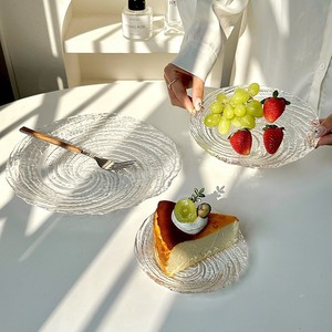 In lastra di vetro del vento nebulosa modello di ghiaccio piatto di frutta casa da salotto Dessert piatto di frutta secca Dim Sum - Product Image 2