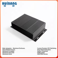 Boîtier électronique en aluminium extrudé sur mesure, boîte étanche, traitement d'anodisation de surface, boîtier électrique en aluminium