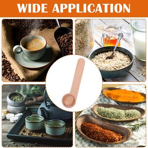 Cuillère à café en bois personnalisée en gros avec clip de sac, cuillère à mesurer en bois de hêtre massif, cuillères à thé et café avec clips, cadeau - Product Image 6