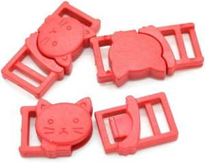 Boucle de sécurité réglable Corlour en plastique robuste de 10 mm en forme de tête de chat pour collier de chat, ceinture de chien, sangle de sac à dos - Product Image 2