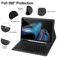 Sarung Keyboard nirkabel, pelindung Keyboard untuk Samsung Tablet Galaxy Tab A9Plus/A9 + 11 inci 2023 (SM-X210/X216/X218) bisa dilepas