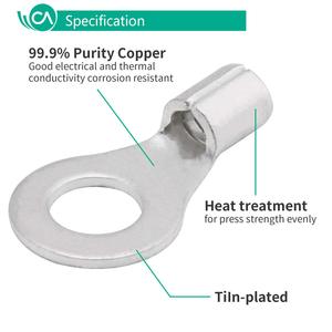 Rise Ot Ut Cold Pressed Cable <b>Terminal</b> Blocks 18 In 1 Combination Pack Tin Plated Copper Brass Clamping Type Silver - Product Image 5