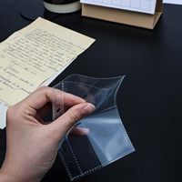 Lot de 10 pochettes ultra transparentes A6/A7 à spirale pour cartes photo, pages de classeur transparentes, protège-cartes postales, pochettes de protection en plastique pour album photo