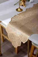 Chemin de Table en feuille de bananier Chemin de Table lavable en PVC avec glands pour l'été Plage Fête de mariage Banquet Rassemblement quotidien