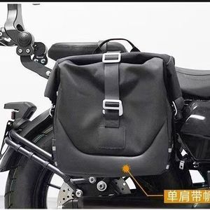 Sacoches latérales en toile imperméables pour <span class=keywords><strong>moto</strong></span>, capacité 40L, sacoches rétro à dégagement rapide avec poche pour casque pour VOGE 500AC - Product Image 6