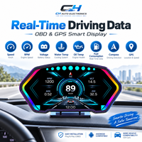 Jauge LCD GPS OBD2 P3 6 pouces avec mesureur de force G, 13 interfaces utilisateur, inclinateur multilingue et scanner PID pour la réglage automobile