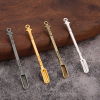 Mini-cuillère porte-clés en métal, outil d'échantillonnage, pendentif, cadeau créatif, vente en gros pour sacs et clés de voiture