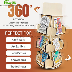 Présentoir de comptoir léger en contreplaqué pour cartes de vœux Présentoir de comptoir pour cartes de vœux - Product Image 4