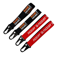 Cordón de tela tejida para llaves con gancho de resorte, OEM, correa corta portátil, cordón estético para teléfono, cordón de muñeca con cierre de seguridad