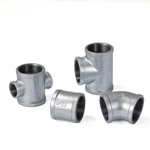 Jianzhi Threaded Pipe Fittings Malleable Iron Fittings Galvanized Black Accessories