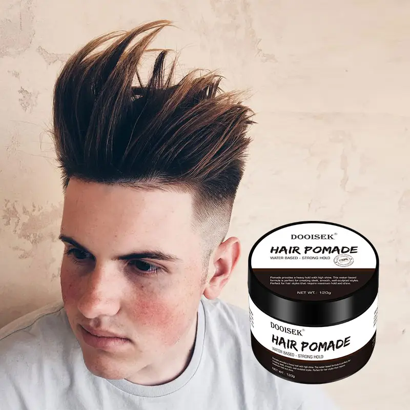 Op Maat Gemaakt Logo Organisch Vochtinbrengend Definiërende Haarcurlingcrème Sterk Vast Natuurlijk Haar Styling Gel Golfpommade Voor Mannen