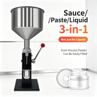 Machine de remplissage manuelle à piston A03, machine de remplissage manuelle portable à piston, machine d'emballage cosmétique pour petites doses d'onguent, de sirop