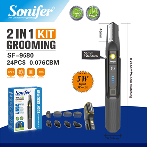 เครื่องโกนขนและตกแต่งขน Sonifer SF-9680 กันน้ำ IPX7 2in1 กำลังไฟ 5 วัตต์ ชาร์จผ่าน USB พร้อมหวี 4 ขนาด สำหรับผู้ชาย - Product Image 4
