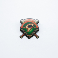 Épingles de revers personnalisées pour équipes de baseball avec logo, badges métalliques imprimés offset, fabricant d'épingles pour événements sportifs, vente en gros d'épingles émaillées personnalisées