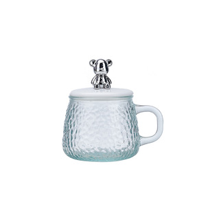 <span class=keywords><strong>Tazas</strong></span> de Vidrio Creativas para Sublimación, 14 oz, 420 ml, <span class=keywords><strong>Tazas</strong></span> de Vidrio en Blanco para <span class=keywords><strong>Desayuno</strong></span>, Café, Jugo, Leche, Té, con Asa, Tapa y Cuchara - Product Image 6