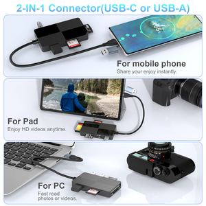 Đầu đọc thẻ USB tốc độ cao 8 trong 1 đầu đọc thẻ CF di động nhỏ gọn với cài đặt bên ngoài cho máy tính xách tay và máy tính xách tay - Product Image 5