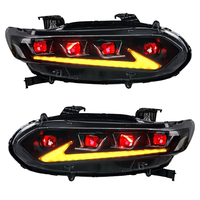 XCAT pour Accord 10e/10,5e génération 2018-2022, style Lexus ES, phare à LED séquentiel à quatre lentilles avec œil de démon rouge, 12V 6500LM