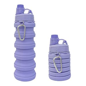 Botella de Agua de Silicona Ecológica Resistente a Altas Temperaturas, con Pajita y Agarre, 500 ml, Plegable, para Deportes al Aire Libre - Product Image 3