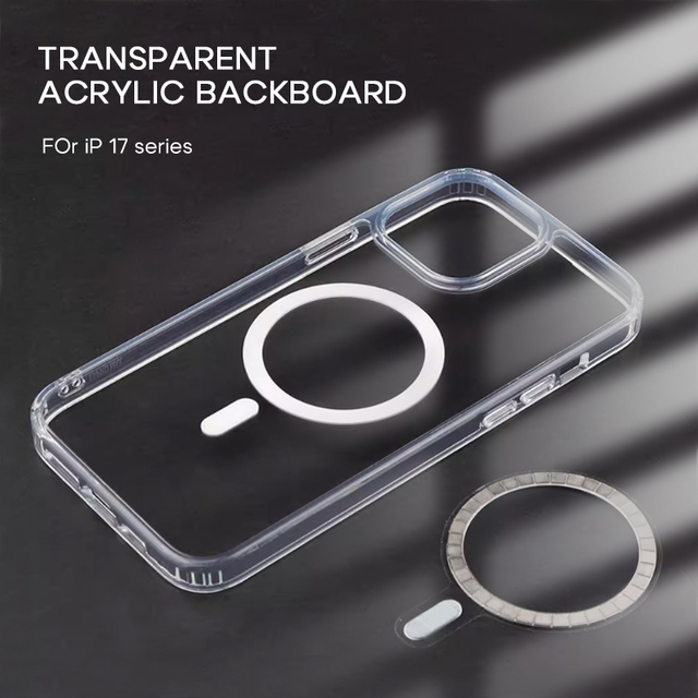 OPPO for Xiaomi for Huawei Compatible Transparent Phone Case with Shock-Proof Function Adopting Magnetic Attachment Method