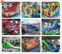 Château gonflable pour enfants avec toboggan, structure de jeu extérieure pour les événements dans la cour