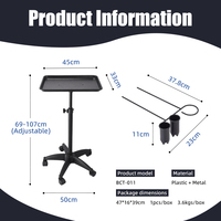 Support de plateau mobile robuste en fer avec roulettes à roulement fluide