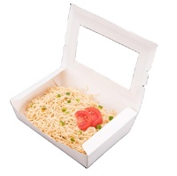 Boîte à lunch en papier kraft avec fenêtre, impression personnalisée, boîte à emporter pour aliments