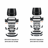 Kit de conversion de pare-chocs avant et arrière style GT500 pour Ford Mustang 2010-2014 avec jupes latérales de capot