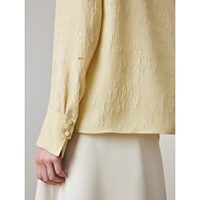 Chemisier de luxe 100 % soie de mûrier style chinois pour femme, élégant haut Qipao à imprimé floral jacquard, chemise boutonnée 2026