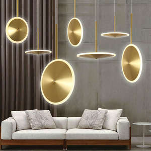 Hot Sale UFO Shape Lighting Background Modern Metal Cooper Golden Pendant <b>Light</b> for Kitchen Island - Product Image 2