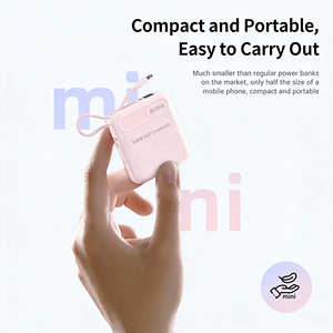 Mini batterie externe 2 en 1 10000mAh Charge rapide Type-C 2 câbles intégrés Chargeur portable <span class=keywords><strong>Gadget</strong></span> technologique Livraison gratuite pour les entreprises - Product Image 5