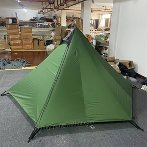 Imperméable à la pluie extérieur facile à monter chaud 3 personnes pyramide Camping randonnée 4 saisons sac à dos ultra-léger <span class=keywords><strong>Tipi</strong></span> tente abri randonnée - Product Image 3