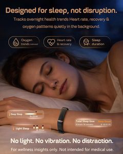 Bracelet intelligent de santé Android sans écran pour le sport, moniteur de sommeil, de fréquence cardiaque et d'oxygène sanguin, tracker d'activité physique - Product Image 6