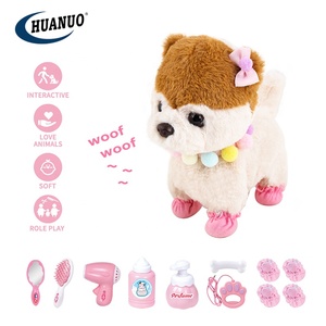 Enfants drôle peluche peluche jouet ligne contrôle électrique marche aboiements chiens en peluche - Product Image 2