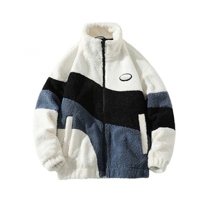 Chaqueta Sherpa Casual de Alta Calidad para Hombre con Cierre, Diseño de Bloques de Color, Chaqueta Polar Cálida para Hombre en Invierno - Product Image 3