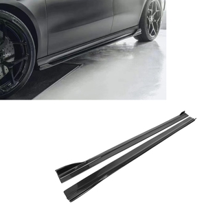 Falda lateral estilo FD de fibra de carbono para <span class=keywords><strong>Mercedes</strong></span> <span class=keywords><strong>Benz</strong></span> <span class=keywords><strong>CLA</strong></span> clase W118 deportes 2020 + faldas laterales de fibra de carbono negro brillante W118 - Product Image 1
