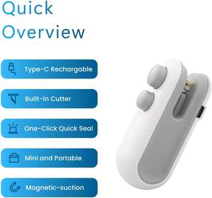 Wholesale USB Rechargeable Portable <b>Food</b> Plastic Bag <b>Sealer</b> <b>Vacuum</b> Mini Sealing Machines - Product Image 2