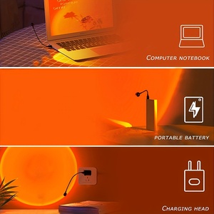 Lampe de projection LED contemporaine alimentée par USB avec couleurs coucher de <span class=keywords><strong>soleil</strong></span> pour l'éclairage d'ambiance des cafés, bars et restaurants - Product Image 4