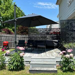 Sombrilla de <span class=keywords><strong>Patio</strong></span> de <span class=keywords><strong>9</strong></span> Pies, Sombrilla Cuadrada en Cantilever para Exteriores, Sombrilla Desplazable de Aluminio con Rotación de 360 Grados - Product Image 5