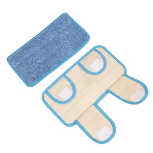Têtes de balai serpillère manuelles en microfibre lavables pour nettoyage de sols secs/humides avec design écologique et séchage rapide, et manche en acier inoxydable - Product Image 4