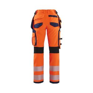 BLAKLADER - 719716425389D24 Women's <b>Hi</b>-<b>Vis</b> trousers with 4-way-stretch <b>Orange</b>/Navy blue - EAN 7330509895344 <b>HI</b>-<b>VIS</b> WORKWEAR - Product Image 2