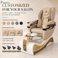 Fauteuil de pédicure de luxe en gros avec massage et bassin de spa pour les pieds, idéal pour les salons de manucure