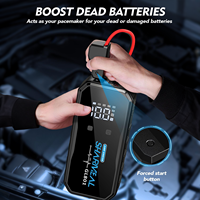 SHARMEAL OEM&ODM Chargeur de batterie 24000mAh, démarreur de secours 3 en 1, 12V 3200A, batterie externe au lithium, démarreur de secours portable