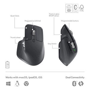 Teclado Inalámbrico Logitech MX Keys <span class=keywords><strong>S</strong></span> con Iluminación Inteligente, Acciones Inteligentes, Multidispositivo, Fácil Cambio entre Dispositivos para Oficina y Hogar - Product Image 4