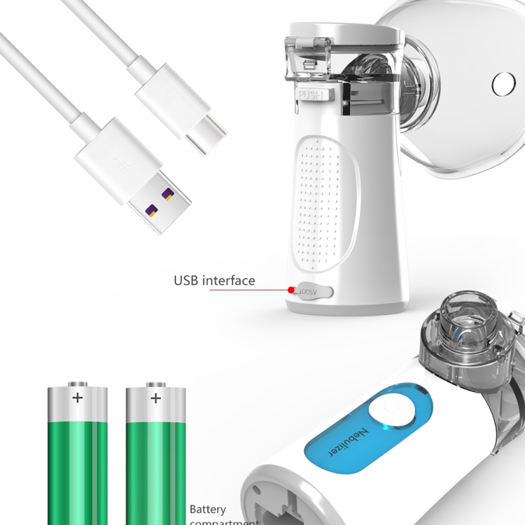 Equipo médico salud hogar mini inhalador portátil de malla nebulizador para medicamentos